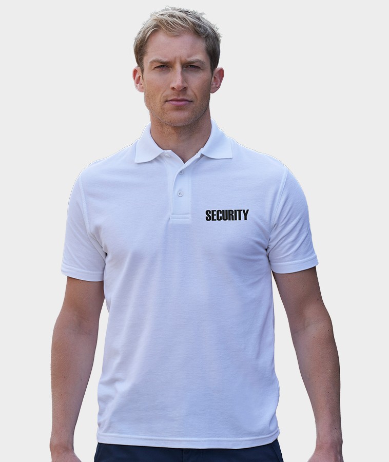 & SECURITY Poloshirt inkl. Premium Brust- DaVinci Unisex Rückendruck